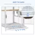 PawHut Bird Travel Carrier Cage, Portable Metal Bird Cage image thumbnail 4