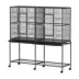 PawHut 64"H Extra Large Bird Cage with Detachable Rolling Stand, Storage Shelf, Wood Perch,Food Bowl image thumbnail 1