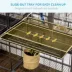 PawHut 64"H Extra Large Bird Cage with Detachable Rolling Stand, Storage Shelf, Wood Perch,Food Bowl image thumbnail 4