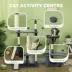 PawHut 53"H x 49"W with Scratching Posts, Cat Condo, Beds, Platforms image thumbnail 4