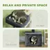 PawHut 53"H x 49"W with Scratching Posts, Cat Condo, Beds, Platforms image thumbnail 5