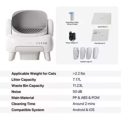 Neakasa M1 Lite Plus Open-Top Self-Cleaning Litter Box W/ Smart App Monitering & Multi-Sensor Safety - Image 10
