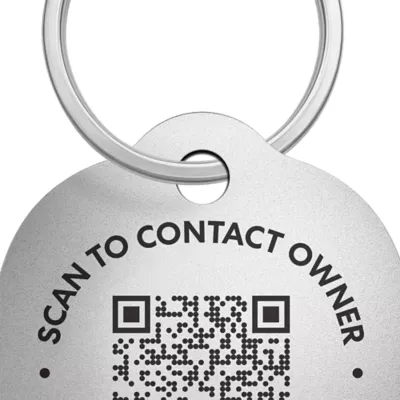 Life360 Smart QR Code Pet ID Tag For Dogs & Cats, App Compatible, Includes Keyring- 1 Pack - Image 1