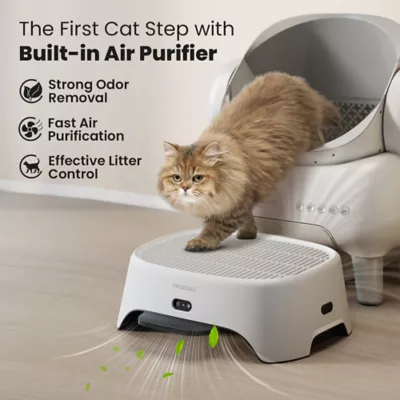 Neakasa AirStep Cat Litter Box Step W/ Built-In Air Purifier For Odor & Litter Dust Control - Image 2