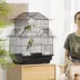 PawHut 25"H Bird Cage with Perch, Swing, Food Container, Slide-out Tray, Handle image thumbnail 2
