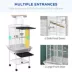 PawHut 61.5"H Bird Cage with Stand, Pull Out Tray, Play Top, Storage Shelf, Wood Perch, Food Bowl image thumbnail 6
