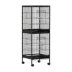 PawHut 55.1"H Double Bird Cage with Wheels, Slide-out Trays, Wood Perch, Food Containers image thumbnail 1