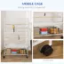 PawHut 52''H Large Rolling Steel Bird Cage with Rolling Stand, Storage Shelf, Wood Perch, Food Bowl image thumbnail 5
