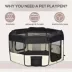 PawHut 47.25"Dia  Soft Pet Playpen Folding Dog Pen with Bag image thumbnail 4