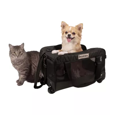 Sherpa On Wheels Pet Carrier For Cats & Dogs Up to 16 Lbs W/ 360 Degree Front Swivel Wheels- Medium - Image 1