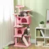 PawHut 54"H Cat Tree, Multi-Level, with Scratching Posts, Cat Condos, Bed, Platforms, Ramp image thumbnail 2