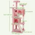 PawHut 54"H Cat Tree, Multi-Level, with Scratching Posts, Cat Condos, Bed, Platforms, Ramp image thumbnail 3