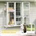 PawHut Wooden Catio Cat Window Box Enclosure for 2-3 Large Cats with 2 Jumping Platforms & Post image thumbnail 4