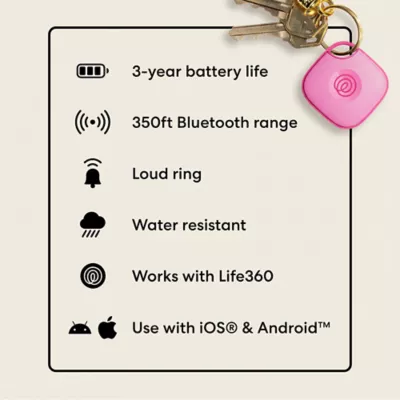 Life360 Tile Bluetooth Tracker W/ Life360 App Compatibility - Image 7