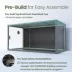PHAILOZOO 120 Gallon Reptile Terrarium 4 ft x 2 ftx 2 ft Stackable Enclosure - Earthy Green image thumbnail 5