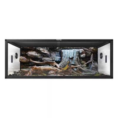 PHAILOZOO 85 Gallon Reptile Terrarium 48 in x 24 in x 18 in Stackable Enclosure - Ultimate Black - Image 1