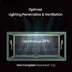PHAILOZOO 50 Gallon Reptile Terrarium 36 in x 18 in x 18 in Stackable Enclosure - Ultimate Black image thumbnail 3