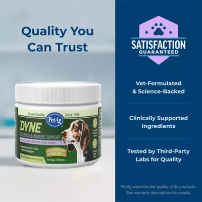 PetAg Dyne Digestion & Immune Dog Soft Shew, Supports Gut Health, Chicken, 60 Count - Image 6