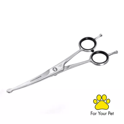 Tweezerman Curved Grooming Shears For Trimming Face, Ears & Paws, Perfect for Lg Cats & Dogs - Image 2