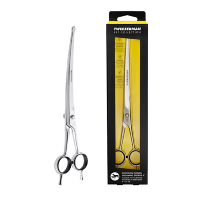 Tweezerman Curved Grooming Shears For Trimming Face, Ears & Paws, Perfect for Lg Cats & Dogs - Image 1
