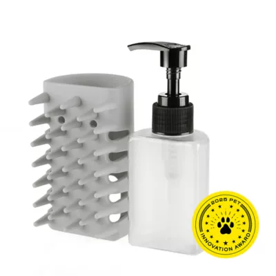 Tweezerman 2-in-1 Shampoo Dispensing Bath Brush W/ Refillable Bottle, Holds Up To 100 mL - Image 3