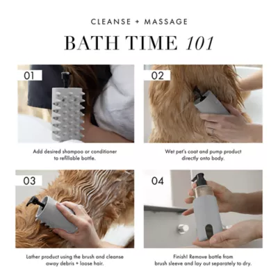 Tweezerman 2-in-1 Shampoo Dispensing Bath Brush W/ Refillable Bottle, Holds Up To 100 mL - Image 9