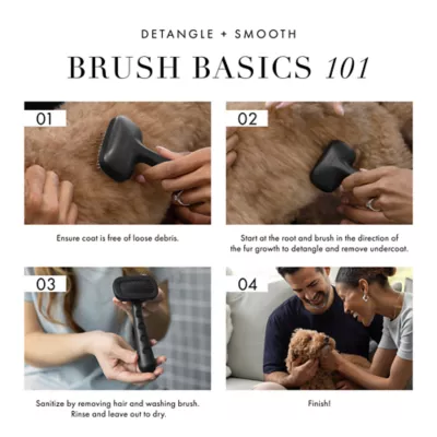 Tweezerman Coated Tip Slicker Brush W/ Stainless Steel Bristles, Ideal For Med to Lg Dogs, Black - Image 8