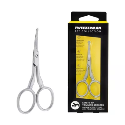 Tweezerman Pet Safety Trimming Scissors, Designed For Trimming Eyes, Ears, Nose & Paws - Image 1