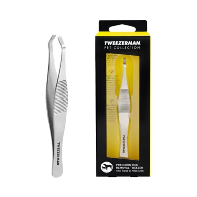 Tweezerman Tick Removal Tweezer For Cats & Dogs W/ Tapered Tweezer Tips For Better Extraction - Image 1
