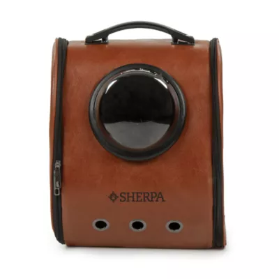Sherpa Cat Bubble Backpack W/ Mesh Panels For Ventilation, Airline Compliant- Brown - Image 1