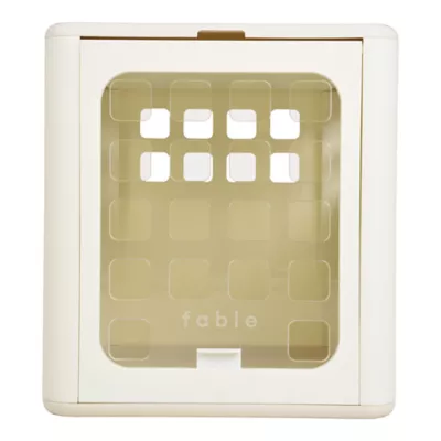 Fable Pets Essential Crate W/ Generous Air Flow, Easy-to-Clean Materials & Durable- White & Tan - Image 1