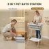 PawHut Pet Bathtub, Portable and Collapsible with Stand image thumbnail 4