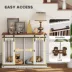 PawHut Dog Crate Furniture with Divider Panel, Wooden Dog Kennel for Large Breeds or 2 Small Breeds image thumbnail 6