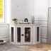 PawHut Corner Dog Crate Furniture with Cushion image thumbnail 2