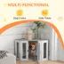 PawHut Corner Dog Crate Furniture with Cushion image thumbnail 4