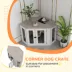 PawHut Corner Dog Crate Furniture with Cushion image thumbnail 5