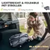 PawHut Folding Lightweight Pet Wagon with Universal Handle Rod, Pocket, Washable Cushion - XS image thumbnail 4