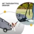 PawHut Folding Lightweight Pet Wagon with Universal Handle Rod, Pocket, Washable Cushion - XS image thumbnail 6