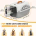 PawHut Airline Approved Pet Carrier for Mini Dogs and Cats with Steel Wire Door, Water Bowl image thumbnail 3