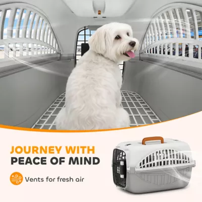 PawHut Airline Approved Pet Carrier for Mini Dogs and Cats with Steel Wire Door, Water Bowl - Image 6