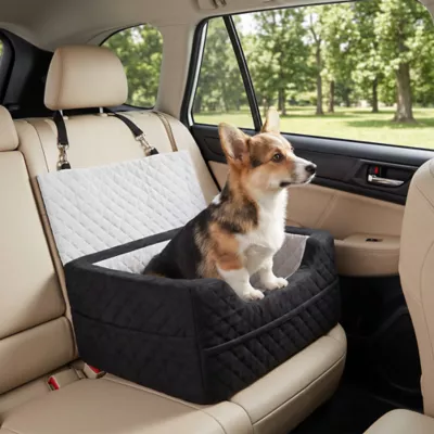 PawHut Dog Car Seat, Dog Booster Seat, Washable with Adjustable Safety Leash, Dogs under 10kg - Image 2
