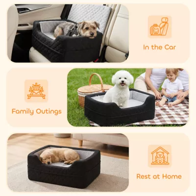 PawHut Dog Car Seat, Dog Booster Seat, Washable with Adjustable Safety Leash, Dogs under 10kg - Image 7