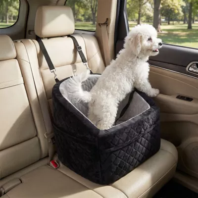 PawHut Dog Car Seat, Dog Booster Seat, Washable with Adjustable Safety Leash - Image 2