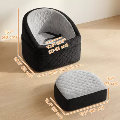 PawHut Dog Car Seat, Dog Booster Seat, Washable with Adjustable Safety Leash - Image 3