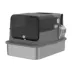 PawHut XXL Stainless Steel Cat Litter Box, Enclosed with High Sides, Scoop, Easy Clean, for Big Cats image thumbnail 1