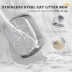 PawHut Enclosed Stainless Steel Litter Box with Scoop, Deodorizer Bag, Handle image thumbnail 4