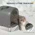 PawHut Enclosed Stainless Steel Litter Box with Scoop, Deodorizer Bag, Handle image thumbnail 5