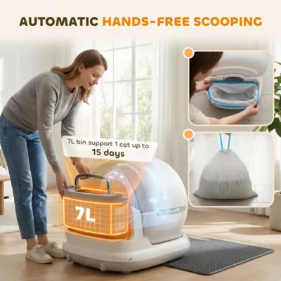 PawHut Automatic Litter Box, Self Cleaning Litter Box, App Control, Odor & Noise Control - Image 7