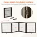 PawHut Freestanding Dog Gate, Foldable with 4 Panels and Support Feet image thumbnail 5