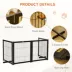 PawHut Freestanding Dog Gate, Foldable with 4 Panels and Support Feet image thumbnail 6